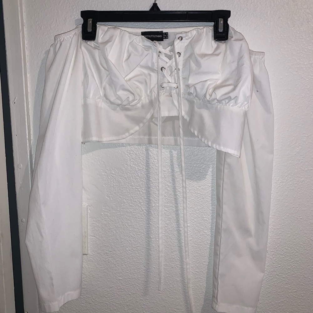 White crop top